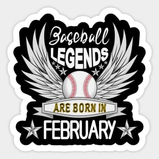 Baseball Legends Are Born February Sticker